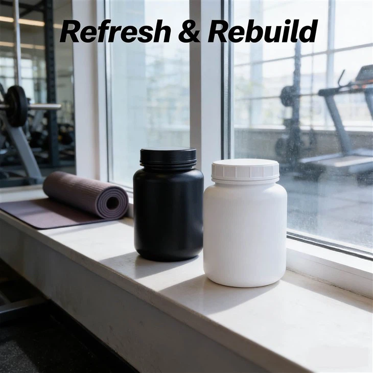 large capacity hdpe plastic bottle for dietary supplement packaging